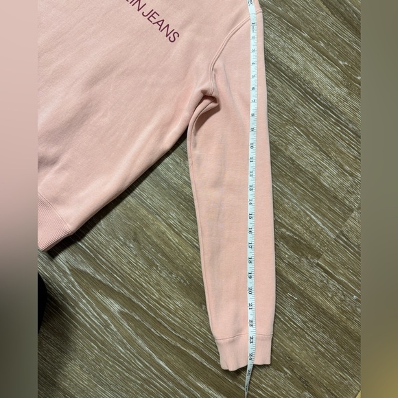 Pink Coral Calvin Klein Jeans Sweatshirt Size M - Picture 7 of 7